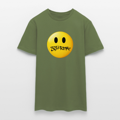 Turntable Grin, T-shirt unisex - Militärgrön