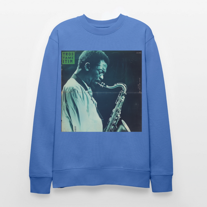 Gåtfull figur i jazzens underground, Ekologisk sweatshirt CHANGER unisex från Stanley/Stella - blå