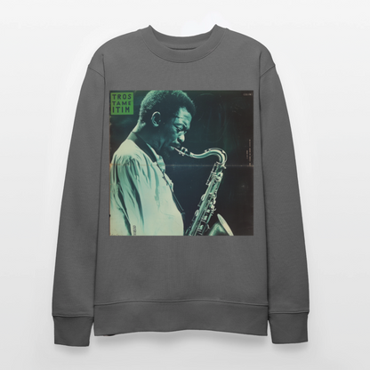 Gåtfull figur i jazzens underground, Ekologisk sweatshirt CHANGER unisex från Stanley/Stella - kolgrå