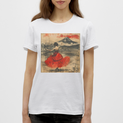 Flamenco i Solens Land, T-shirt dam - vit