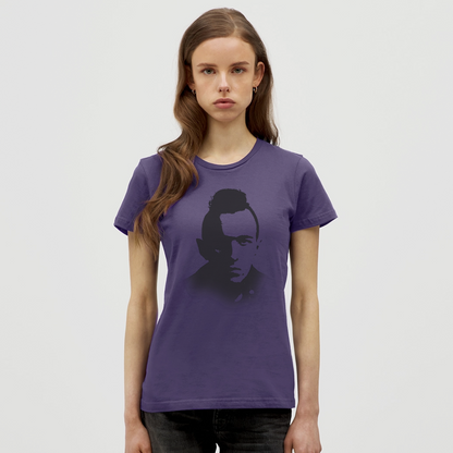 Stencil of Rebellion, T-shirt dam - mörklila