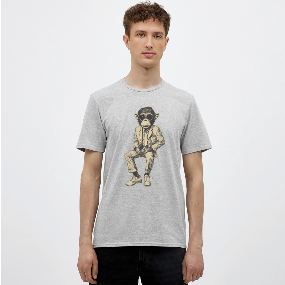 Mod Monkey, T-shirt herr - gråmelerad