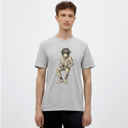 Mod Monkey, T-shirt herr - gråmelerad