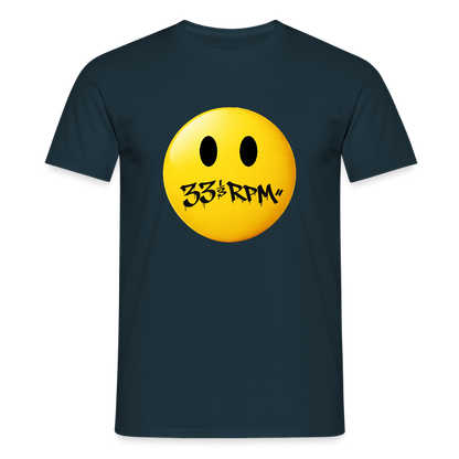 Turntable Grin, T-shirt unisex - marinblå