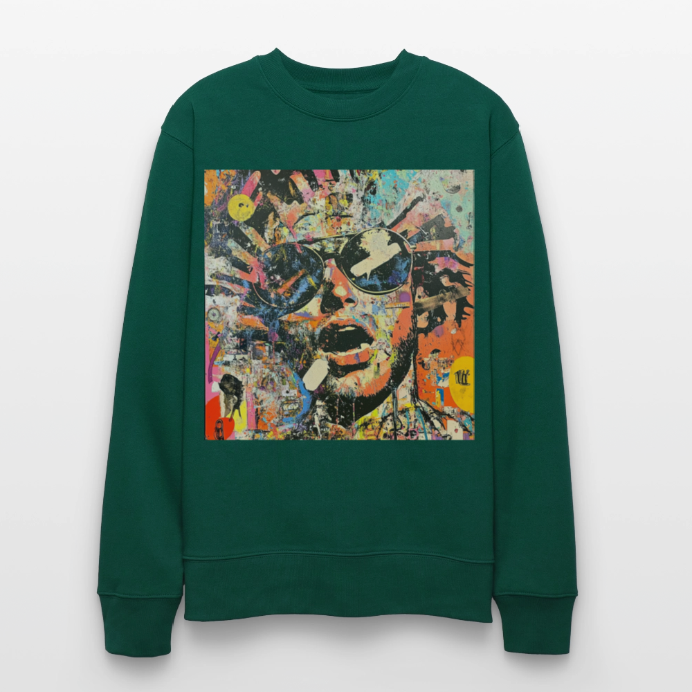 Cosmic Soul Groove, Ekologisk sweatshirt CHANGER unisex från Stanley/Stella - skogsgrön