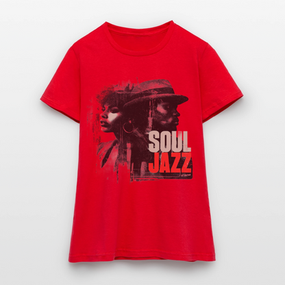 Soul Jazz Experience, T-shirt dam - röd