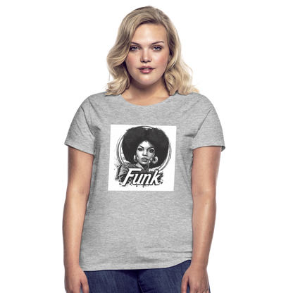 Funk Queen: Power in Motion, T-shirt dam - gråmelerad