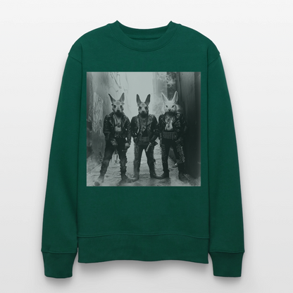 The Hare Raisers, Ekologisk sweatshirt CHANGER unisex från Stanley/Stella - skogsgrön