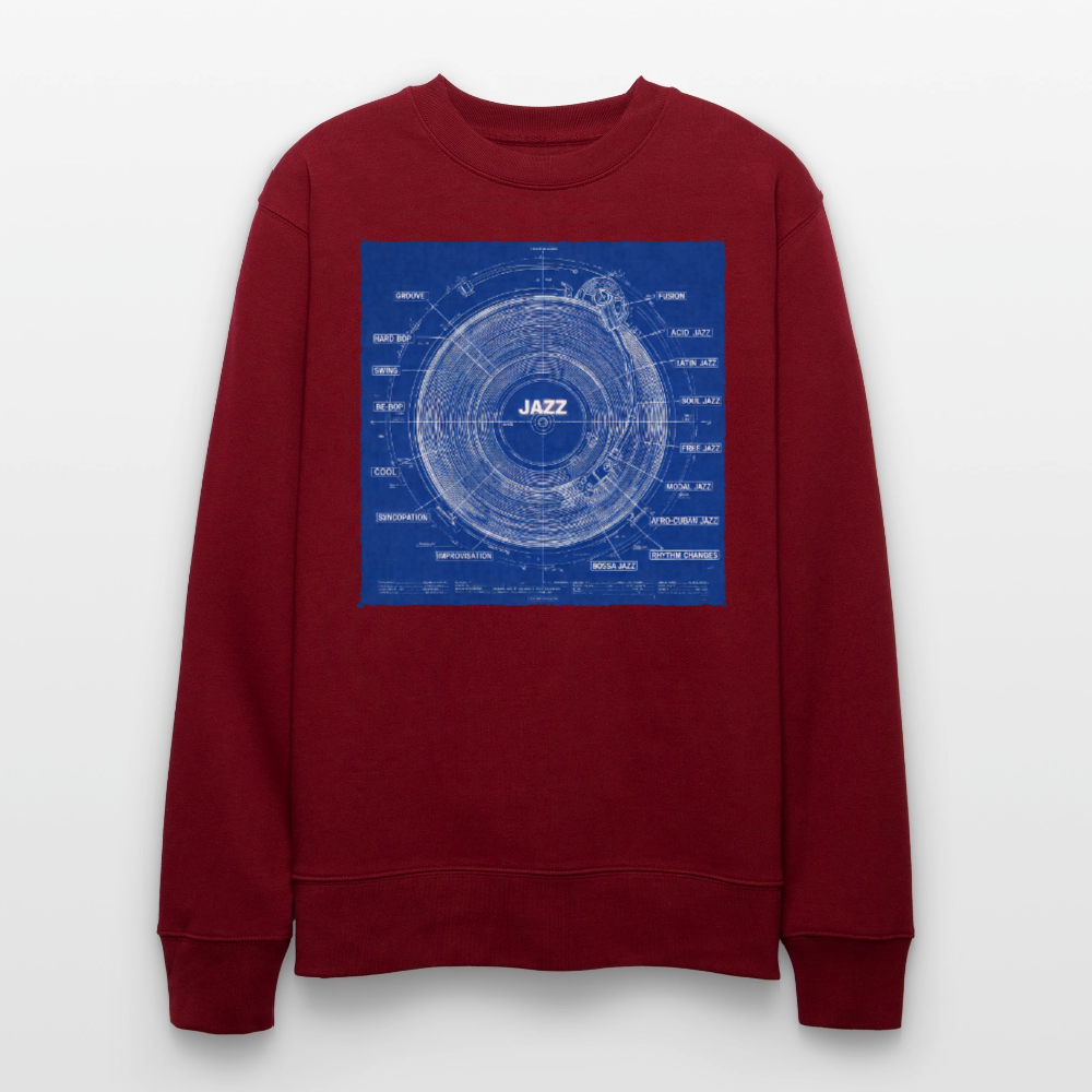 Kind of Blueprint, Ekologisk sweatshirt CHANGER unisex från Stanley/Stella - vinröd