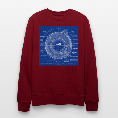 Kind of Blueprint, Ekologisk sweatshirt CHANGER unisex från Stanley/Stella - vinröd