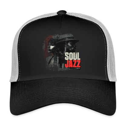 Soul Jazz Experience, Trucker Cap - svart/stengrå