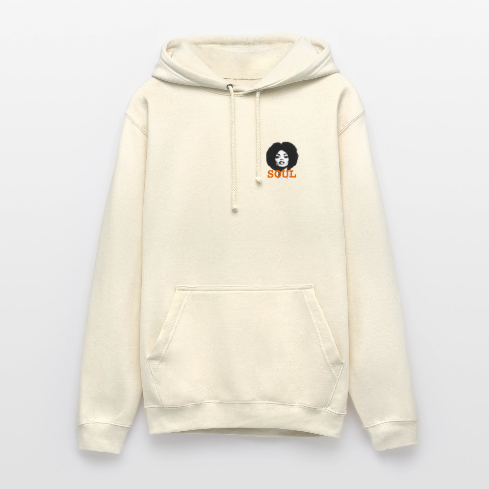 SOUL PWR, Luvtröja unisex - Litet brösttryck - vaniljmilkshake