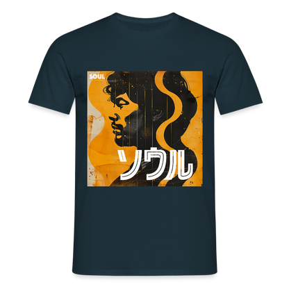 Nippon Grooves, T-shirt unisex - marinblå