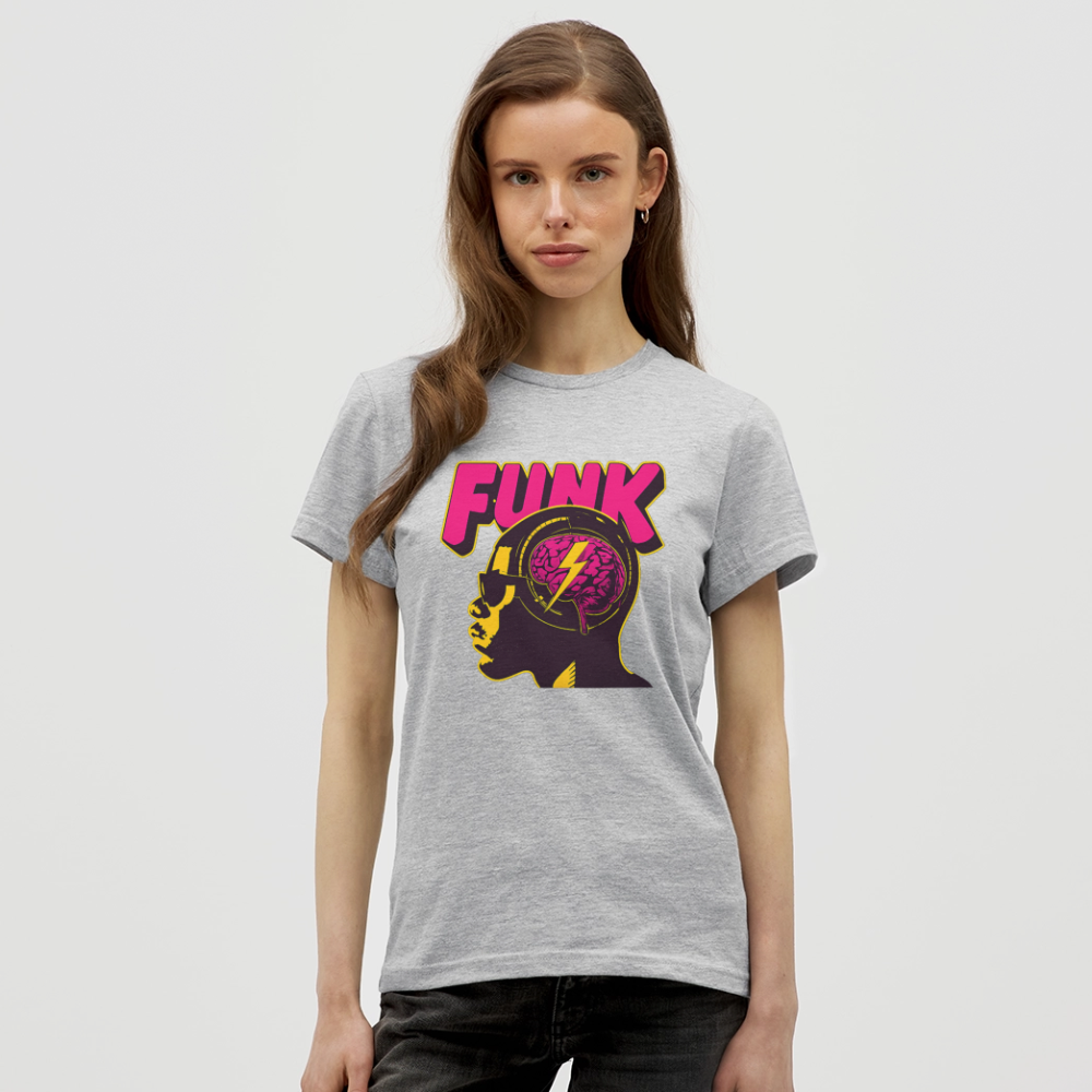 Funk Head, T-shirt dam - gråmelerad