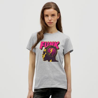 Funk Head, T-shirt dam - gråmelerad