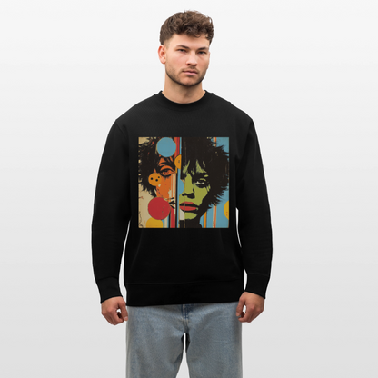 Split Faces, Ekologisk sweatshirt CHANGER unisex från Stanley/Stella - svart