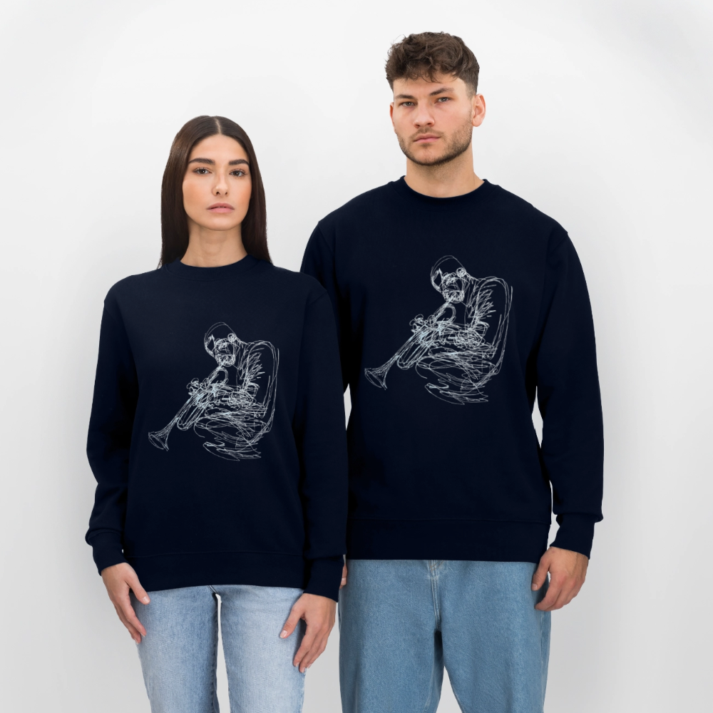 Contours of Jazz, Ekologisk sweatshirt CHANGER unisex från Stanley/Stella - marinblått