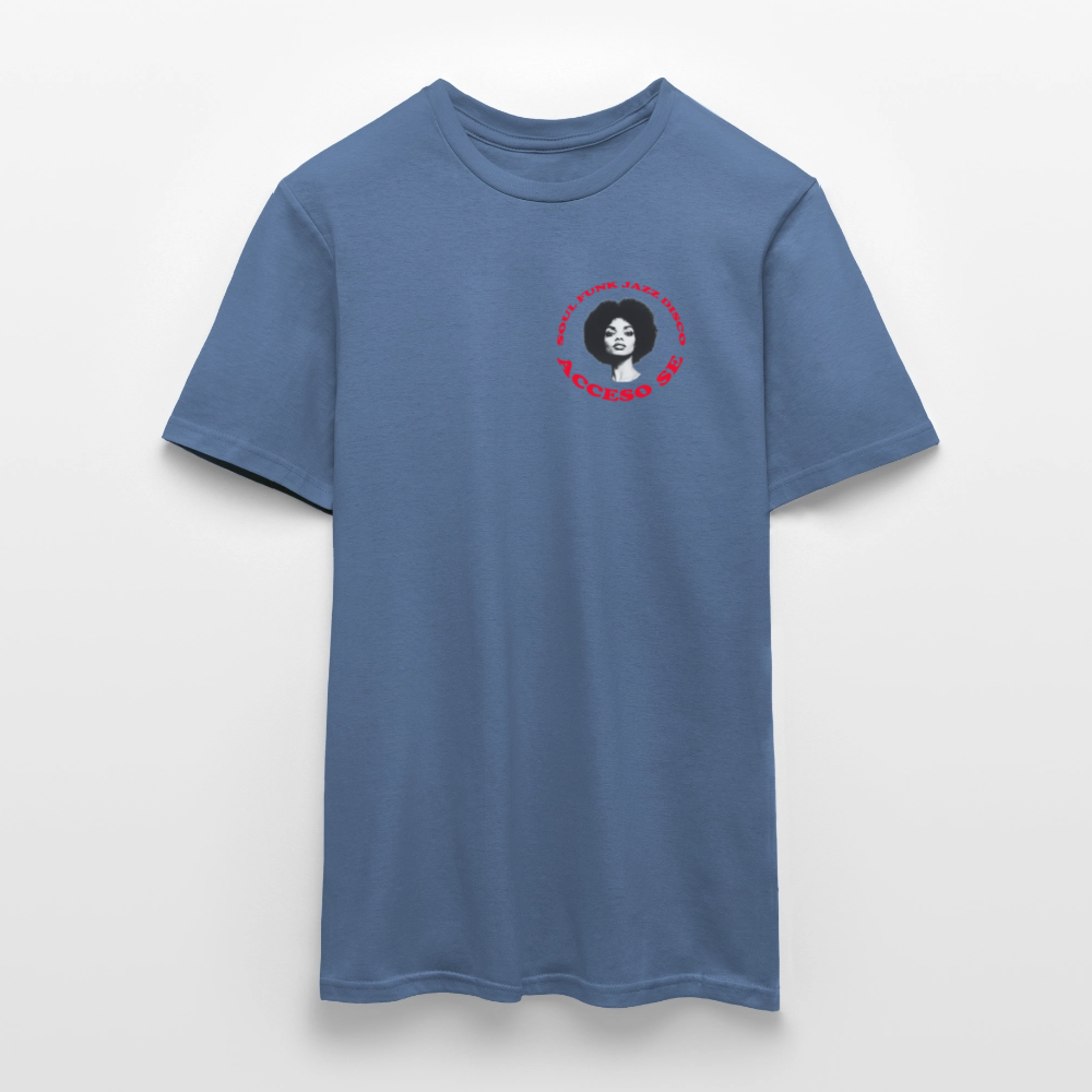 Where Music Lives – Powered by Acceso Family (small print), T-shirt unisex - duvblå 