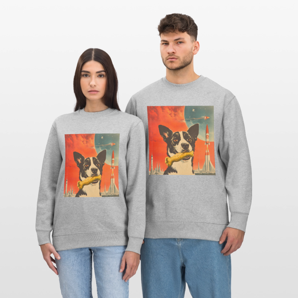 Stjärnorna Nära, Ekologisk sweatshirt CHANGER unisex från Stanley/Stella - gråmelerad