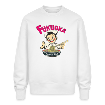 Fukuoka Ramen Club, Ekologisk oversizetröja RADDER unisex från Stanley/Stella - vit