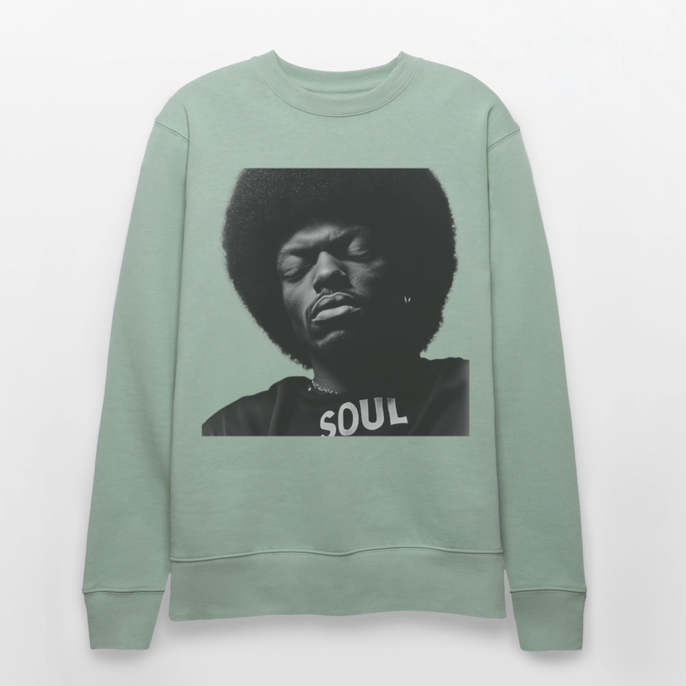 Where Soul Lives, Ekologisk sweatshirt CHANGER unisex från Stanley/Stella - ljus grågrön