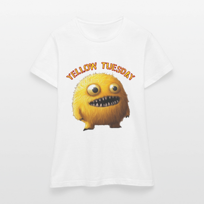 Yellow Tuesday – Funky, Not Blue, T-shirt dam - vit