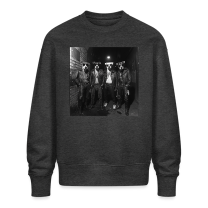 Barking Riot, Ekologisk oversizetröja RADDER unisex från Stanley/Stella - mörkgråmelerad
