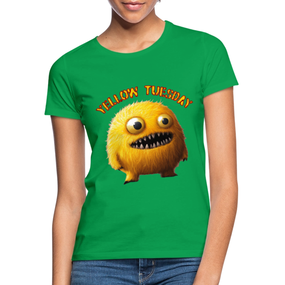 Yellow Tuesday – Funky, Not Blue, T-shirt dam - kellygrön