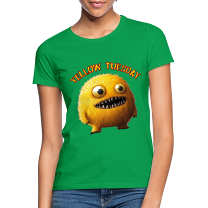 Yellow Tuesday – Funky, Not Blue, T-shirt dam - kellygrön