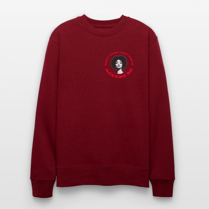 Where Music Lives – Powered by Acceso Family (small print), Ekologisk sweatshirt CHANGER unisex från Stanley/Stella - vinröd