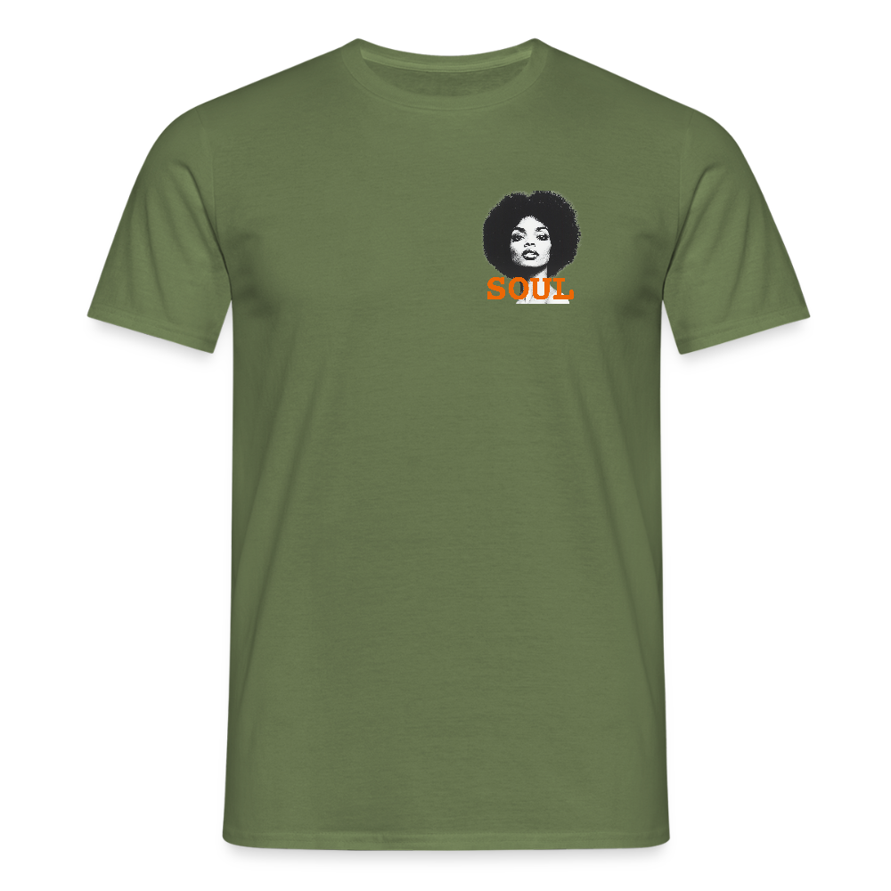 T-shirt unisex - Litet brösttryck - Litet brösttryck - Militärgrön