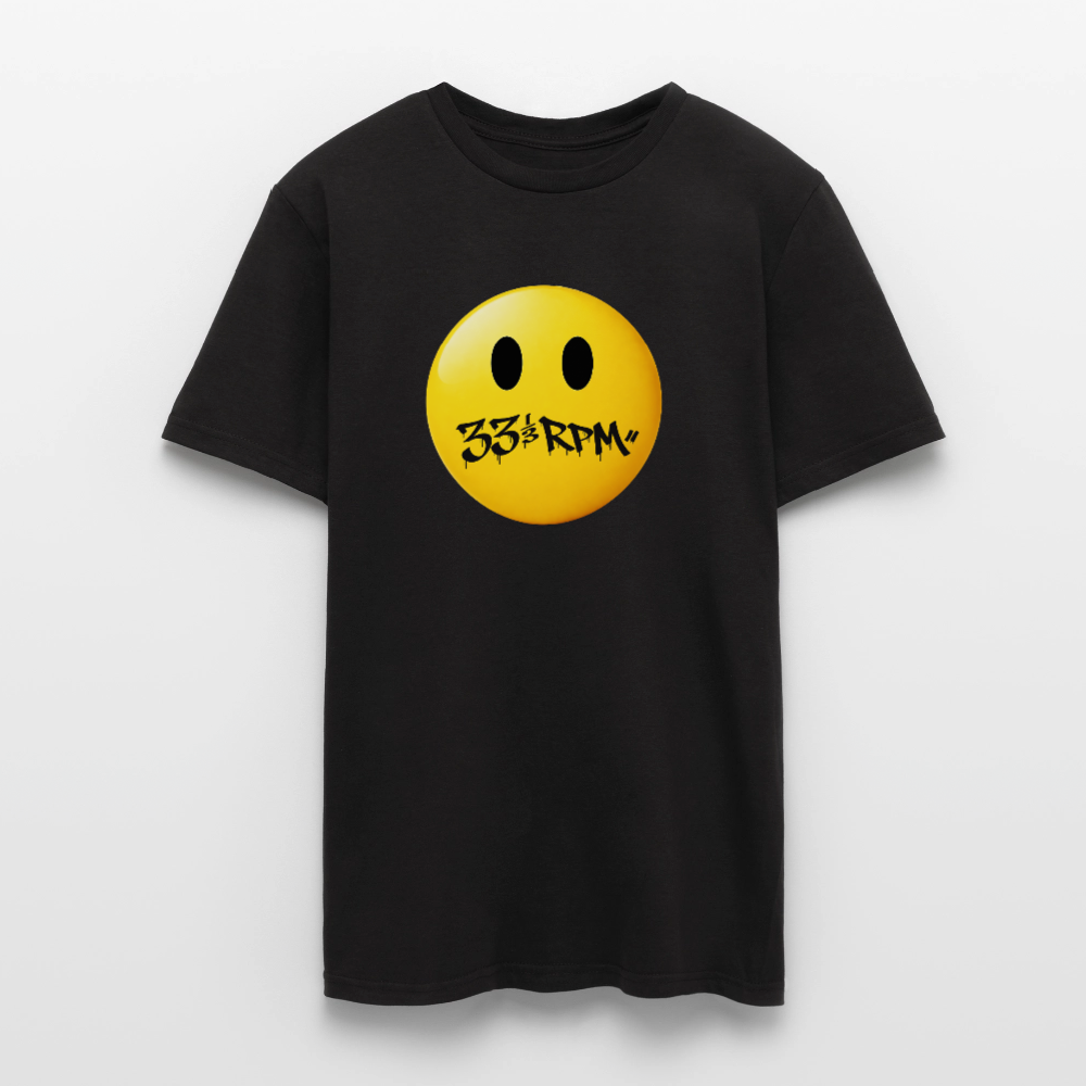 Turntable Grin, T-shirt unisex - svart