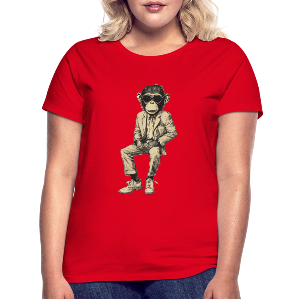 Mod Monkey, T-shirt dam - röd