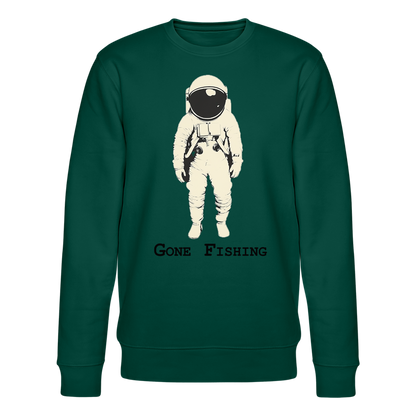 Drifting Beyond – Gone Fishing, Ekologisk sweatshirt CHANGER unisex från Stanley/Stella - skogsgrön