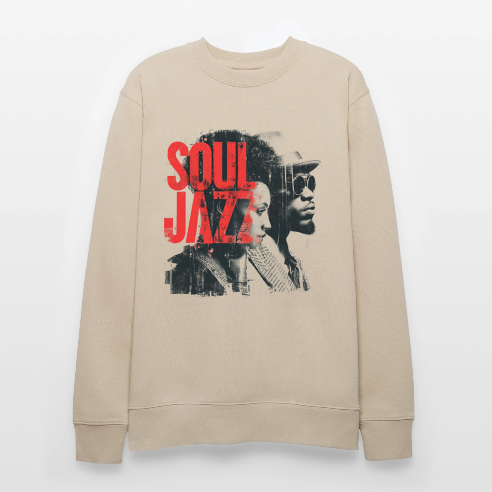 The Essence of Soul Jazz, Ekologisk sweatshirt CHANGER unisex från Stanley/Stella - beige