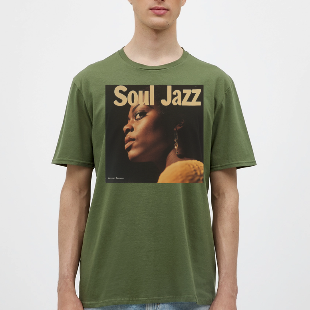 Acceso's Soul Groove: Jazz with a Beat, T-shirt herr - Militärgrön