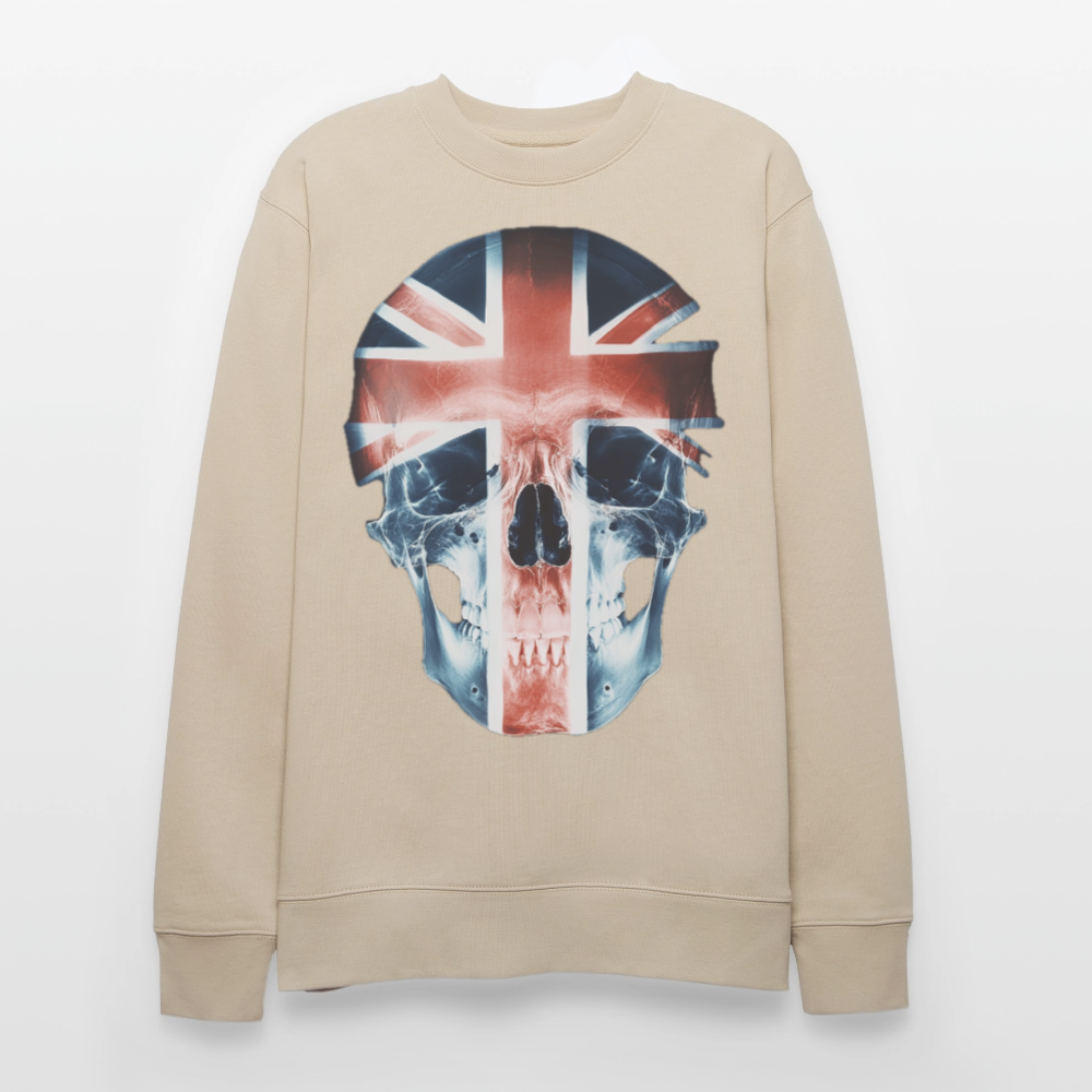 God Save the Skull, Ekologisk sweatshirt CHANGER unisex från Stanley/Stella - beige