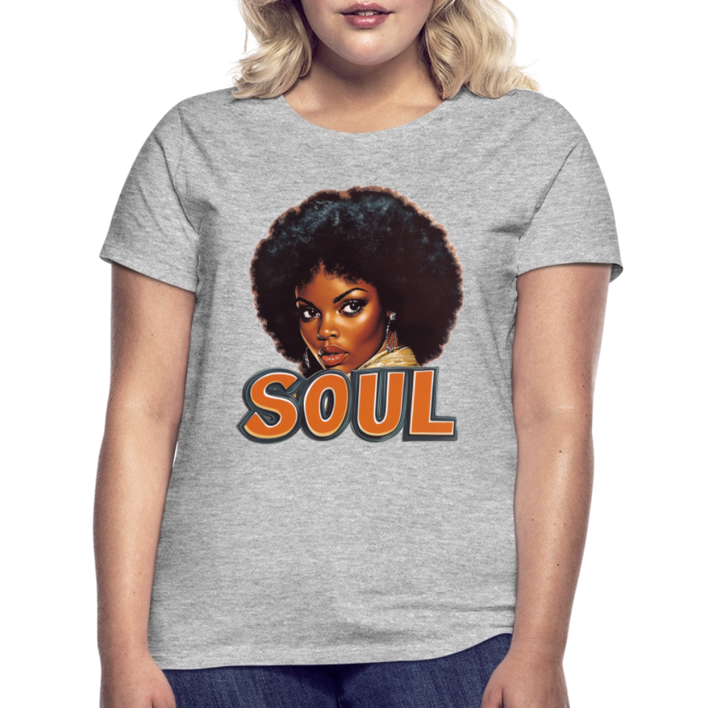 Soulful Vibes, T-shirt dam - gråmelerad