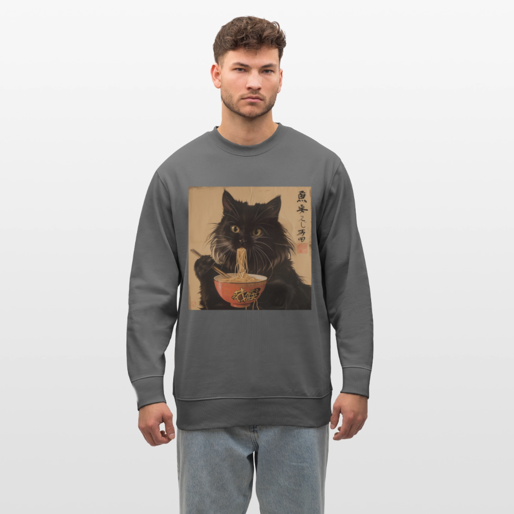 Kejsarens Katt och Ramens Hemlighet, Ekologisk sweatshirt CHANGER unisex från Stanley/Stella - kolgrå