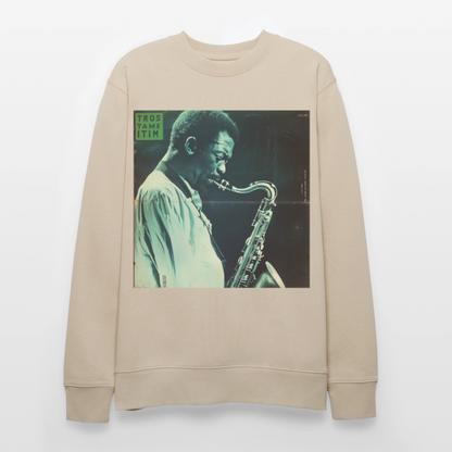 Gåtfull figur i jazzens underground, Ekologisk sweatshirt CHANGER unisex från Stanley/Stella - beige