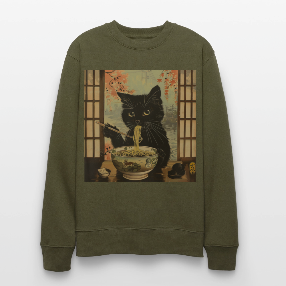 Ramenkatt, Ekologisk sweatshirt CHANGER unisex från Stanley/Stella - kaki