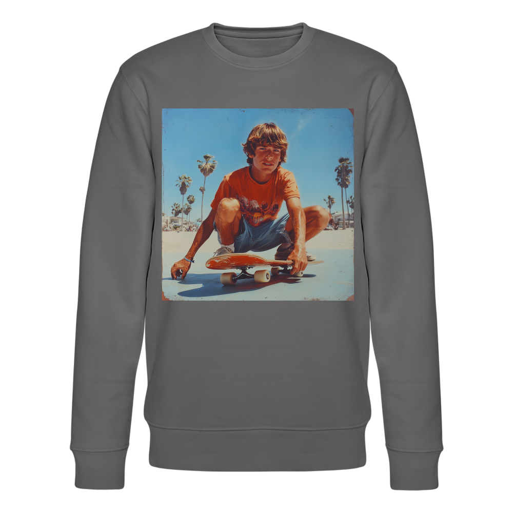 Sunset Vibes, 70s Style, Ekologisk sweatshirt CHANGER unisex från Stanley/Stella - kolgrå