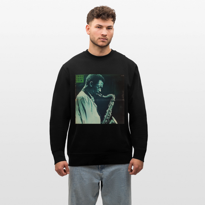 Gåtfull figur i jazzens underground, Ekologisk sweatshirt CHANGER unisex från Stanley/Stella - svart