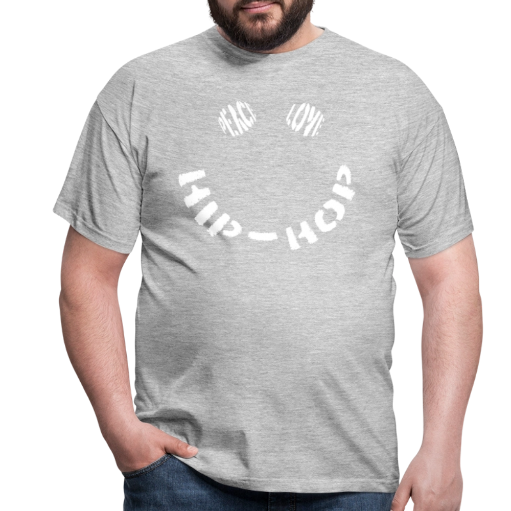 Peace, Love & Hip-Hop, T-shirt herr - gråmelerad