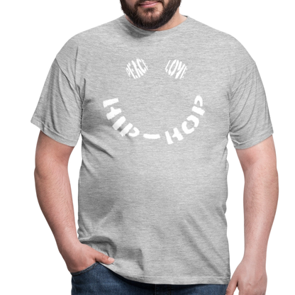 Peace, Love & Hip-Hop, T-shirt herr - gråmelerad