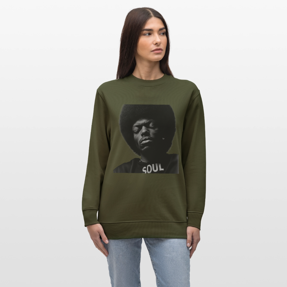 Where Soul Lives, Ekologisk sweatshirt CHANGER unisex från Stanley/Stella - kaki