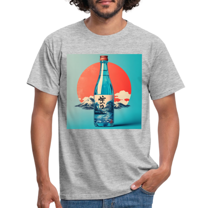 Stillhet i glas, T-shirt herr - gråmelerad