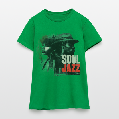 Soul Jazz Experience, T-shirt dam - kellygrön