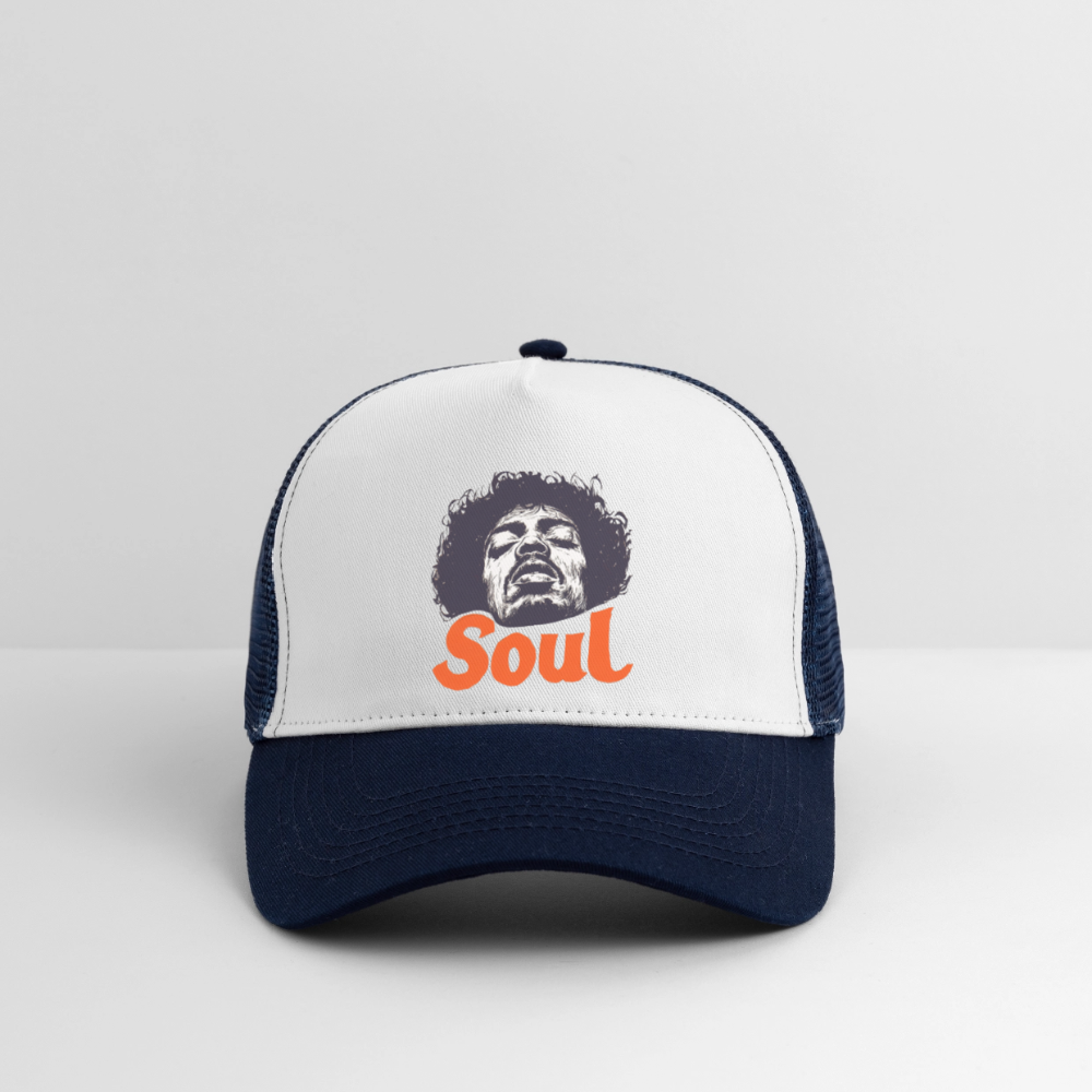 A Soul Awakening, Trucker Cap - vit/marinblå
