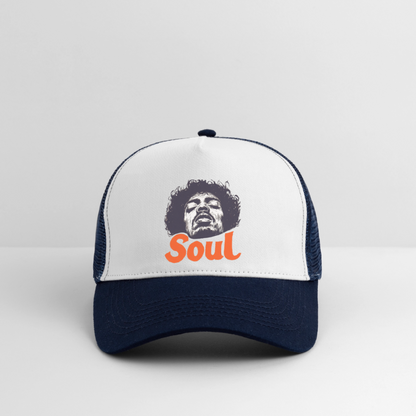 A Soul Awakening, Trucker Cap - vit/marinblå
